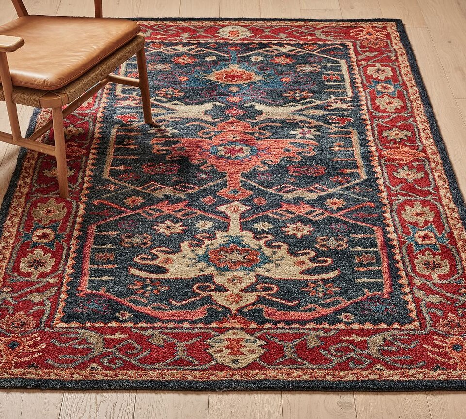 Channing PersianStyle Rug Indigo Pottery Barn Australia